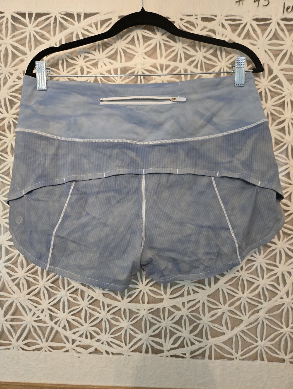 Lululemon Speed Up Shorts 2.5” Blue Tie Dye Size 10 High-Rise Athletic Running - Picture 4 of 8